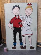 Suske en Wiske artwork (122 x 81 cm) - handgemaakt origineel, Antiek en Kunst, Ophalen