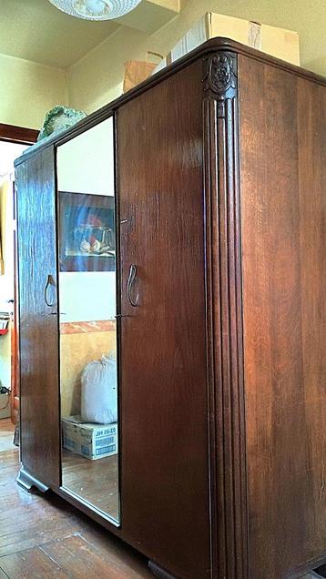Garde-robes 3 portes art déco avec miroir beschikbaar voor biedingen