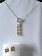 Avon: de „Sandra” set: halsketting + oorbellen, Handtassen en Accessoires, Kettingen, Ophalen of Verzenden, Nieuw, Zilver, Zilver