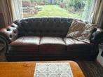 3 plaats Chesterfield leder, Huis en Inrichting, Ophalen, Gebruikt