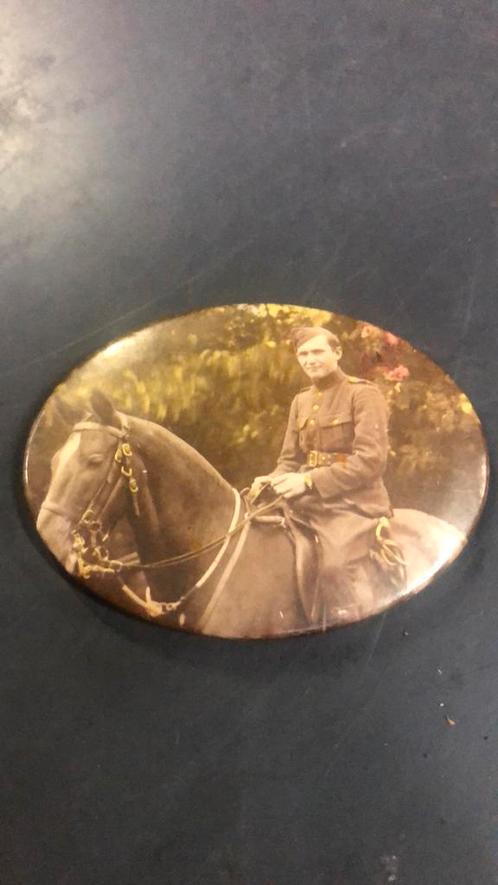 Miroir de poche soldat cavalerie Belge, Verzamelen, Militaria | Tweede Wereldoorlog, Ophalen of Verzenden
