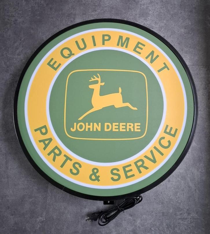 John Deere parts service reclame decoratie lamp verlichting, Verzamelen, Merken en Reclamevoorwerpen, Nieuw, Lichtbak of (neon) lamp