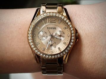 Fossil - Dames horloge met originele verpakking, Montre-bracelet, Fossil, Comme neuf, Or