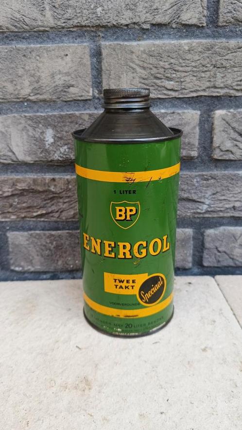 Mooi BP ENERGOL 2 takt olie blik., Verzamelen, Blikken, Zo goed als nieuw, Ophalen of Verzenden