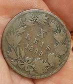 Bronzen munt Portugal XX-10 Reis 1883 LOUIS I., Ophalen of Verzenden