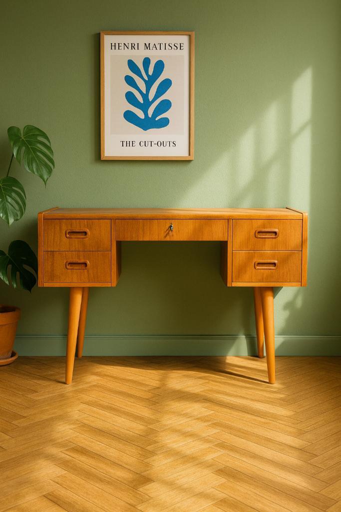 Prachtig vintage make up tafeltje, Huis en Inrichting, Tafels | Kaptafels, Gebruikt, Hout, Ophalen of Verzenden