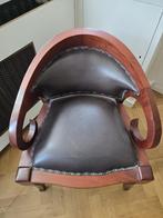 Een „" barrel "” fauteuil in gebogen hout,”, Huis en Inrichting, Eenpersoons, Hout, Zo goed als nieuw, Rechte bank