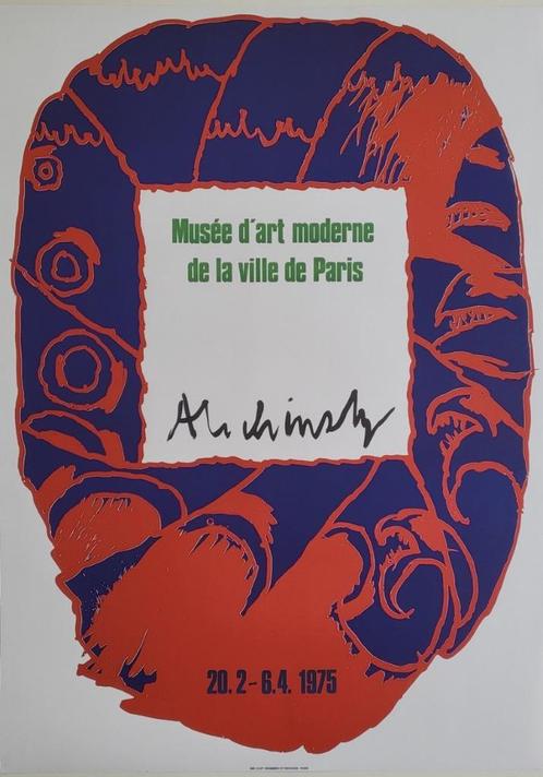 Pierre Alechinsky - Musée d'art moderne - 1975, Antiquités & Art, Art | Lithographies & Sérigraphies, Envoi