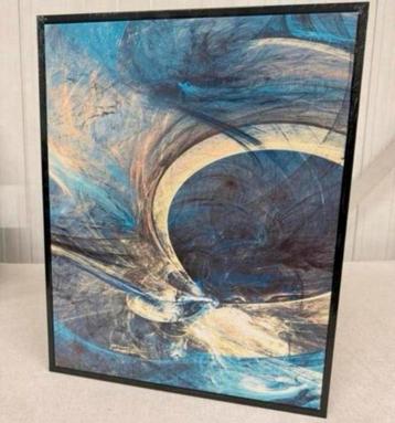 kunst moderne abstracte blauwe sfeer schilderij op canvas beschikbaar voor biedingen