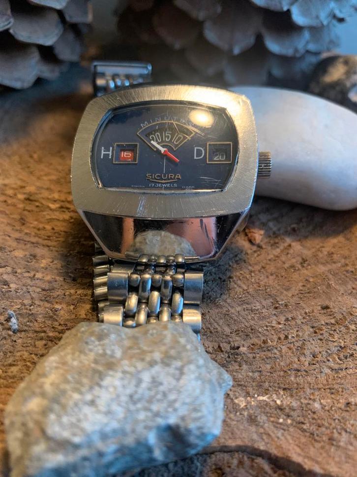 Sicura jump hour horloge, Handtassen en Accessoires, Horloges | Heren, Zo goed als nieuw, Breitling, Ophalen