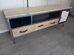 2 x tv meubel retro stijl gun metaal en mango hout, Ophalen, Nieuw, Metaal