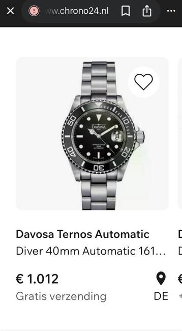 Davosa Ternos Ceramic Diver beschikbaar voor biedingen