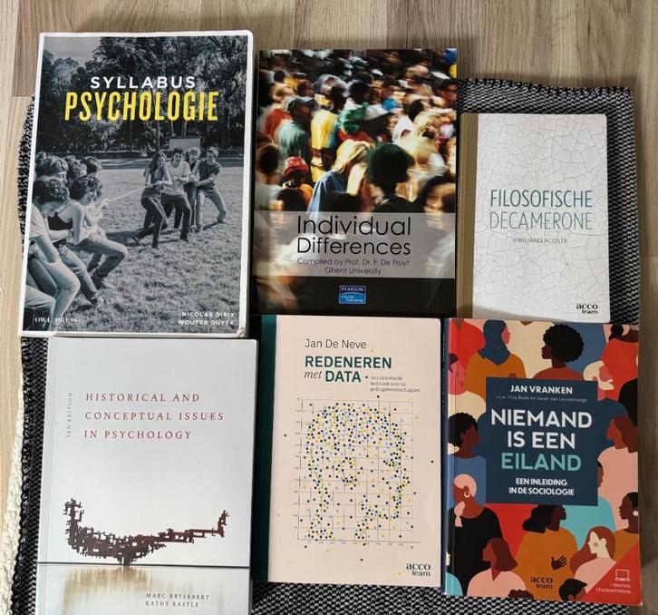 BOEKEN 1ste Bachelor Psychologie UGENT, Boeken, Psychologie, Zo goed als nieuw, Ophalen