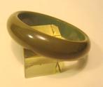 Vintage antieke groene bakeliet armband , getest ca 1940, Handtassen en Accessoires, Antieke sieraden, Verzenden, Overige materialen