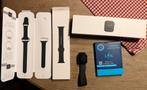 Apple watch serie 8 gps cellular 45mm + bandjes + protectors, Handtassen en Accessoires, Smartwatches, Ophalen, Gebruikt, Zwart