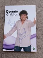 Fotokaart met handtekening Dennie Christian, Ophalen of Verzenden
