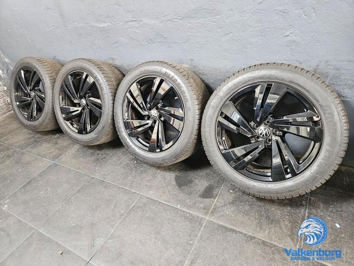 6mm! Originele VW Touareg CR7 Nevada 20 inch zwarte velgen T, Auto-onderdelen, Banden en Velgen, Banden en Velgen, Winterbanden