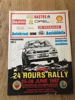 programma rally 24 uren Ieper 1987 opel kadett gsi, Ophalen of Verzenden, Gebruikt