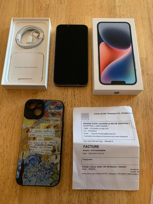 iPhone 14 128GB, Telecommunicatie, Mobiele telefoons | Apple iPhone, Zo goed als nieuw, 128 GB, Zonder abonnement, Met simlock