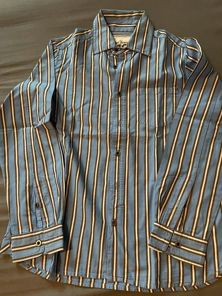 Pepe jeans hemd 12j, Kinderen en Baby's, Kinderkleding | Maat 152, Zo goed als nieuw, Jongen, Overhemd of Blouse, Ophalen of Verzenden