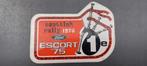 Sticker autocollant rally schotland 1975 ford escort, Ophalen of Verzenden, Gebruikt
