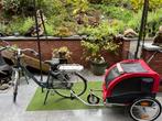 Elektrische bikkel fiets+2 batterijen+fietskar, Fietsen en Brommers, Elektrische fietsen, Gebruikt, Minder dan 47 cm, 50 km per accu of meer