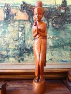 Thailand handgesneden houten beeld welkomstgroet. H. 46 cm!, Ophalen of Verzenden