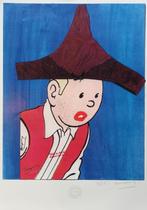 Lithographie TINTIN par Jan BUCQUOY, Musée du Slip, Enlèvement ou Envoi