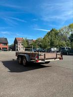 Aanhangwagen dubbelas 305 X 150CM, Ophalen of Verzenden, Zo goed als nieuw