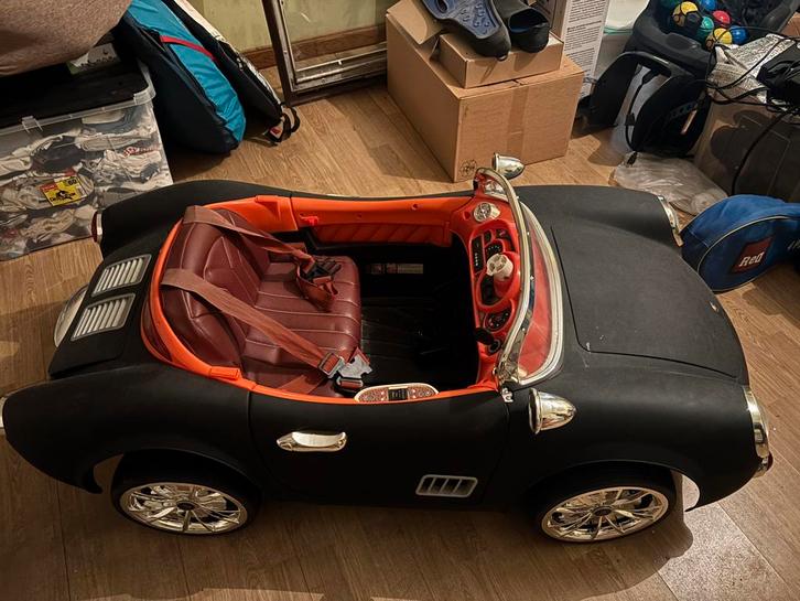 Porsche 356 Mat Zwart XL kinderauto, Kinderen en Baby's, Speelgoed | Buiten | Accuvoertuigen, Gebruikt, Ophalen