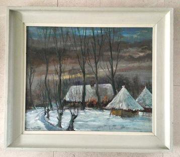 Hollands wintertafereel - Janus Kluijtmans (1919-2004) beschikbaar voor biedingen