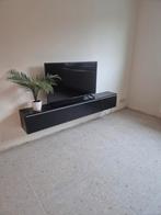 Zwevend tv meubel zwart 180x26x27, Enlèvement