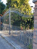 smeedijzeren poort 6m breed en ong2,8m hoog, Ophalen, Gebruikt