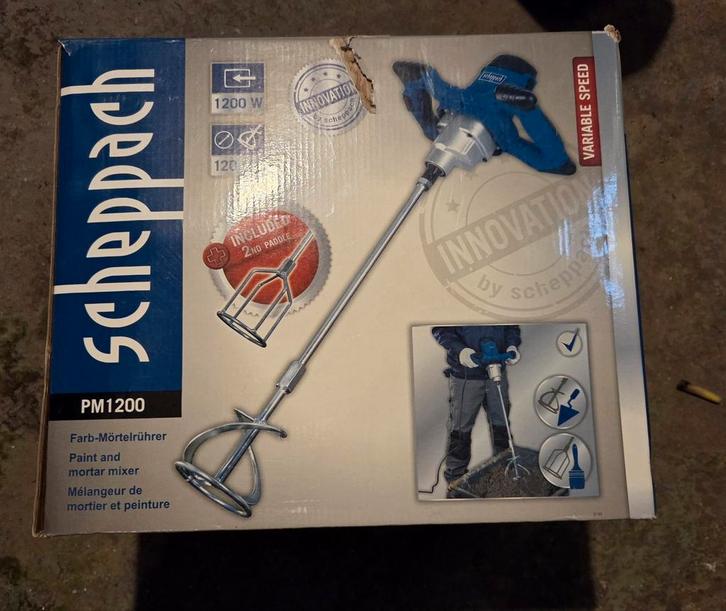 Mélangeur - malaxeur à mortier ou peinture 1200W, Doe-het-zelf en Bouw, Gereedschap | Overige machines, Zo goed als nieuw, Ophalen of Verzenden