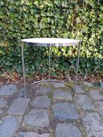 Vintage bijzettafeltje, Minder dan 55 cm, Metaal of Aluminium, Zo goed als nieuw, Ophalen