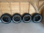 Jantes style BBS noir et chrome avec pneus, Auto-onderdelen, Banden en Velgen, Ophalen, 19 inch, Band(en)