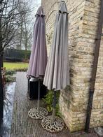 2 parasols met zware metalen voet, Ophalen