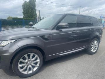 Range Rover Sport met trekhaak BJ2016, Cuir, Argent ou Gris, Achat, Noir