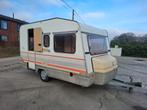 Prachtige caravan tekoop mtm 750kg, Caravans en Kamperen, Caravans, Particulier, Treinzit, Openslaande ramen