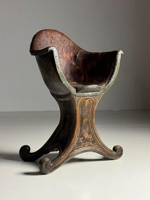 Venetiaanse Gondola Chair 18e eeuw, Antiek en Kunst, Antiek | Meubels | Stoelen en Sofa's, Ophalen