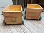 Twee Flisat speelgoedkisten op wielen, Moins de 50 cm, Comme neuf, Enlèvement, Moins de 50 cm