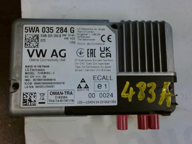 Module électronique 2 VW Polo 6 2021 5WA035284 (483A), Autos : Pièces & Accessoires, Habitacle & Garnissage, Utilisé, Enlèvement