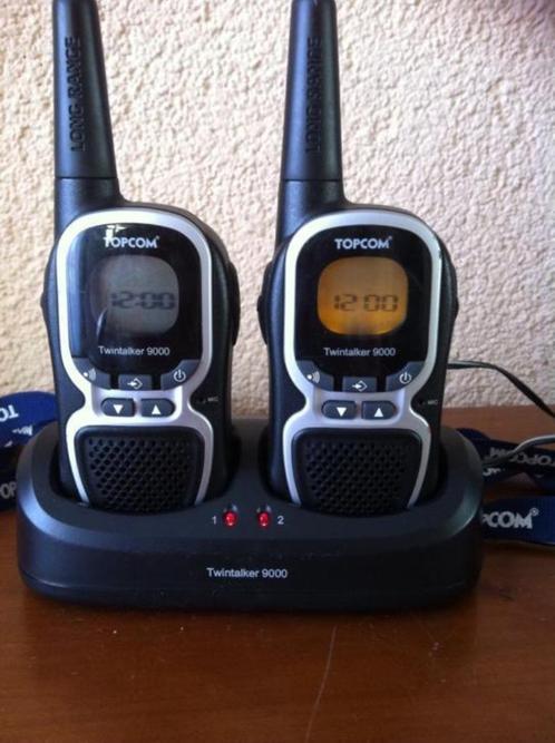 TOPCOM 9000 walki talki long range als nieuw, Télécoms, Talkies-walkies & Walkies-talkies, Comme neuf, Talkie-walkie ou Walkie-talkie
