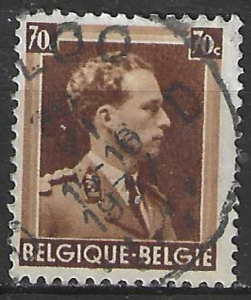 Belgique 1936 - Yvert/OBP 427 - Léopold III - Type (ST), Timbres & Monnaies, Timbres | Europe | Belgique, Affranchi, Maison royale