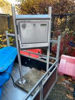 Staande inox brievenbus met slot, Ophalen, Gebruikt, Inox, Staande brievenbus