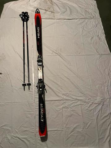 Te koop: Head Cyber 20X ski’s met stokken – in goede staat beschikbaar voor biedingen