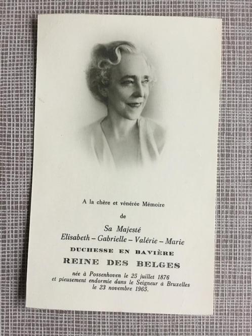 Koningin van België Elisabeth1876  +1965 (Albert I), Verzamelen, Bidprentjes en Rouwkaarten, Bidprentje, Verzenden