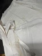 Lot vintage de draps, taies, nappe en dentelles, Enlèvement, Utilisé, Couverture ou Couette