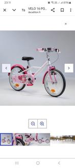 Vélo pour fille 16 pouces avec stabilisateurs, Stabilisateurs, Enlèvement, 16 à 20 pouces