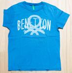 Blauwe T-shirt Benetton, maat S / 6-7 jaar, Chemise ou À manches longues, Benetton, Utilisé, Garçon